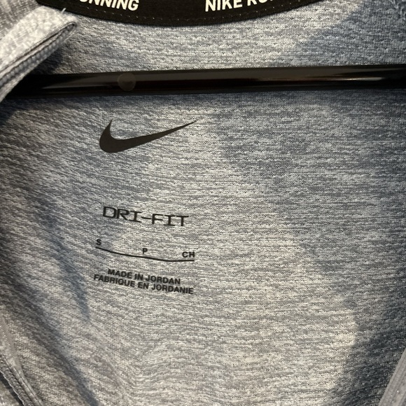 Nike Gray Zippered Polo Sweatshirt - Picture 2 of 3